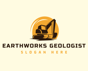 Demolition Machine Excavator logo design