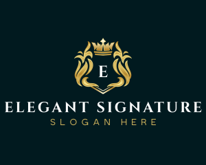 Luxury Crown Shield logo design