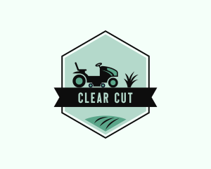 Lawn Mower Grass Gardening logo design