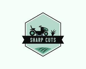 Lawn Mower Grass Gardening logo design