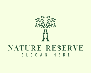 Tree Woman Nature logo design