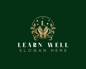 Relaxation Hand Wellness logo design