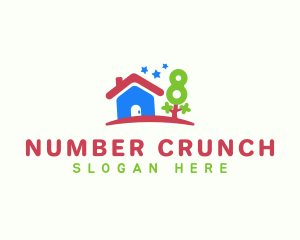 Kindergarten Math Daycare logo design