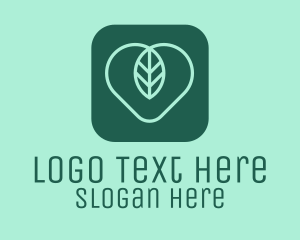 Leaf Heart App logo design