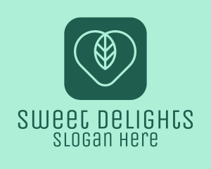 Leaf Heart App logo design