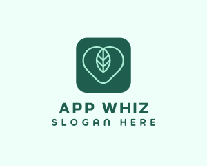 Leaf Heart App logo design