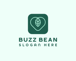 Leaf Heart App logo design