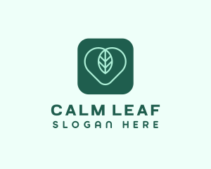 Leaf Heart App logo design