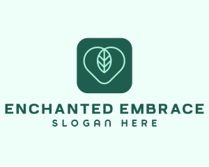 Leaf Heart App logo design