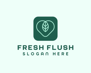 Leaf Heart App logo design