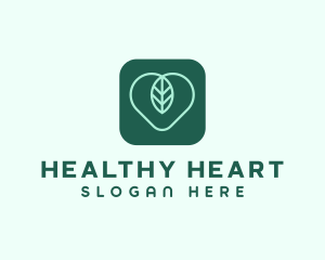 Leaf Heart App logo design