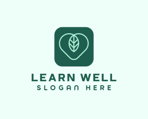 Leaf Heart App logo design