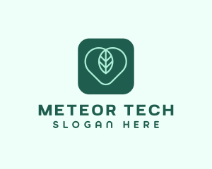 Leaf Heart App logo design