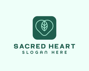 Leaf Heart App logo design