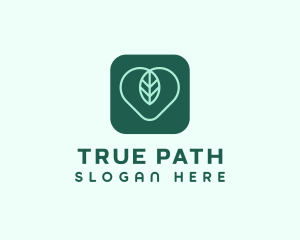 Leaf Heart App logo design