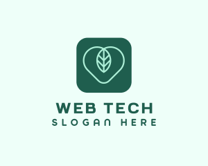 Leaf Heart App logo design