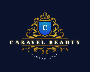 Luxury Decorative Shield logo design