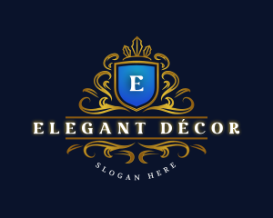 Luxury Decorative Shield logo design