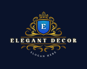 Luxury Decorative Shield logo design