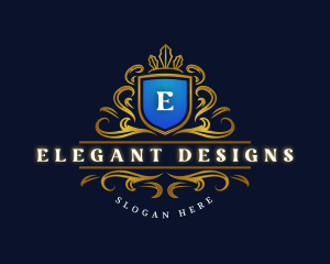 Luxury Decorative Shield logo design