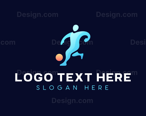 Abstract Ball Sport Player Logo