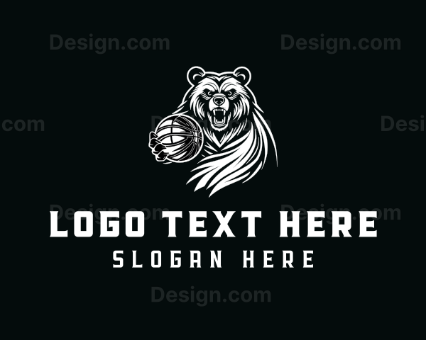 Bear Basketball Sports Logo