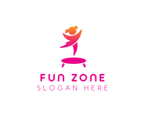 Fun Kiddie Trampoline logo design