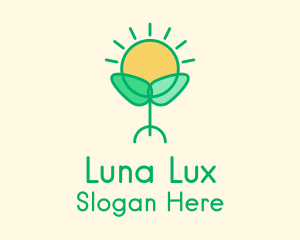 Sun Plant Seedling  Logo