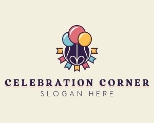 Party Balloons Celebration logo design