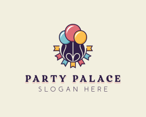 Party Balloons Celebration logo design