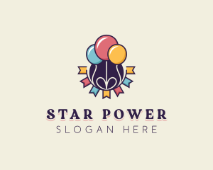 Party Balloons Celebration logo design