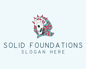 Floral Skull Hoodie  logo