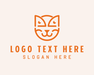 Orange Cat Outline logo