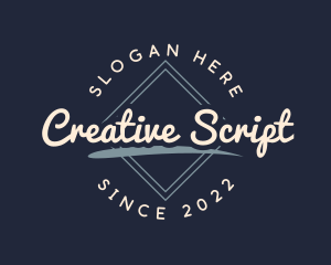 Business Script Badge logo design