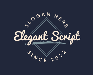 Business Script Badge logo design