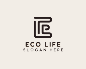 Stylish Brand Letter E logo design