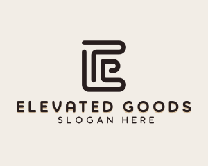 Stylish Brand Letter E logo design