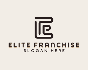 Stylish Brand Letter E logo design