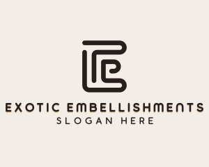 Stylish Brand Letter E logo design