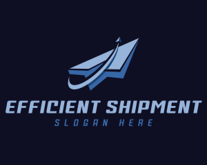 Logistics Paper Plane logo design