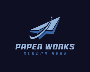 Logistics Paper Plane logo design