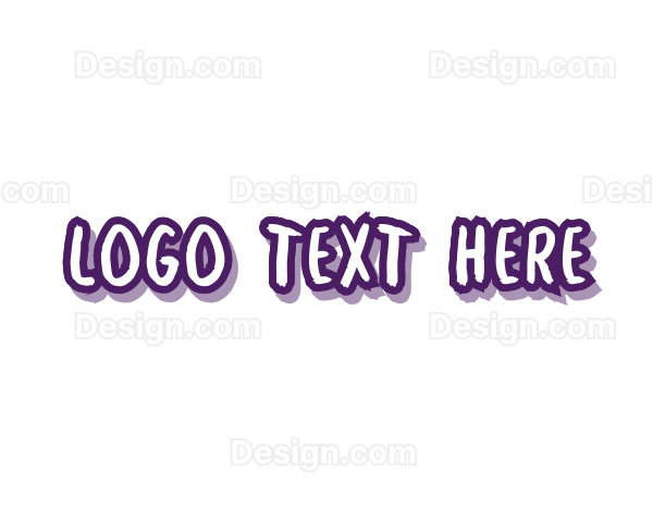 Lilac Purple Handwritten Stationery Logo