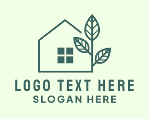 Real Estate House Plant Logo