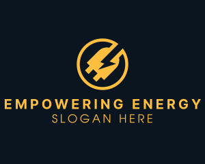 Lightning Power Plug logo design