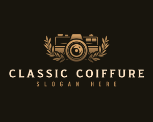 Classic Photography Wreath logo design