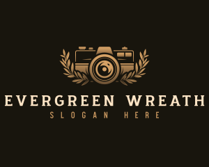 Classic Photography Wreath logo design