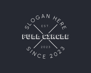 Hipster Circle Badge logo design