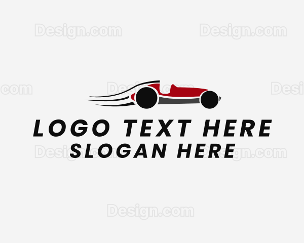 Fast Vintage Race Car Logo