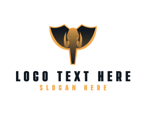 Elephant Shield Animal logo