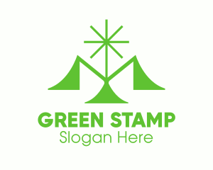 Green Natural Plant logo design